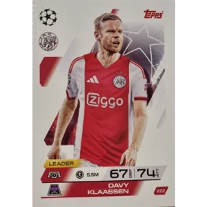 Topps Match Attax Champions League 2025/26 KARTE 222 DAVY KLAASSEN