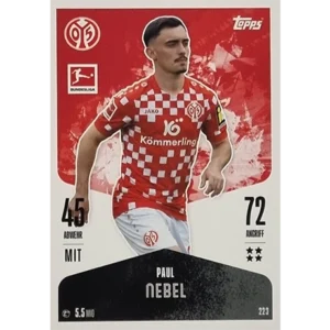 Topps Bundesliga Match Attax 2024/25 / Nr. 223 PAUL NEBEL