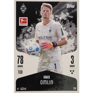 Topps Bundesliga Match Attax 2024/25 / Nr. 236 JONAS OMLIN