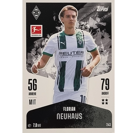 Topps Bundesliga Match Attax 2024/25 / Nr. 243 FLORIAN NEUHAUS