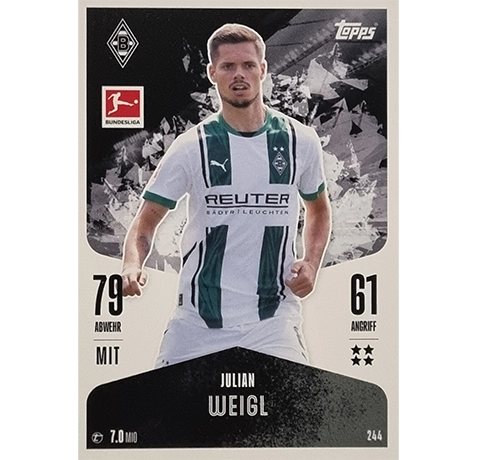 Topps Bundesliga Match Attax 2024/25 / Nr. 244 JULIAN WEIGL