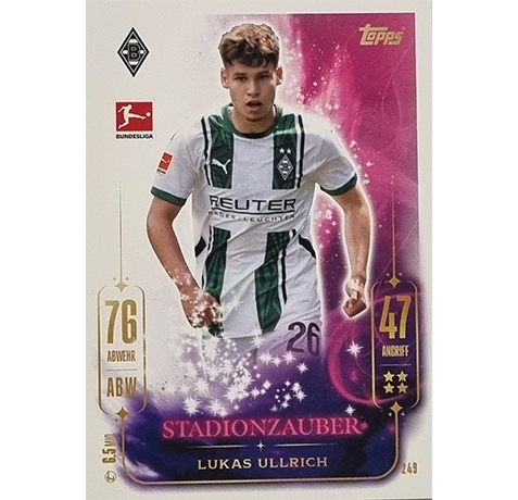 Topps Bundesliga Match Attax 2024/25 / Nr. 249 LUKAS ULLRICH / STADIONZAUBER