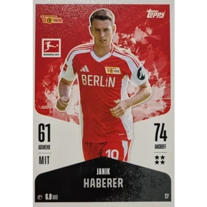 Topps Bundesliga Match Attax 2024/25 / Nr. 027 JANIK HABERER