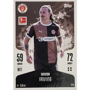 Topps Bundesliga Match Attax 2024/25 / Nr. 279 JACKSON IRVINE