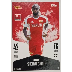 Topps Bundesliga Match Attax 2024/25 / Nr. 029 JORDAN SIEBATCHEU