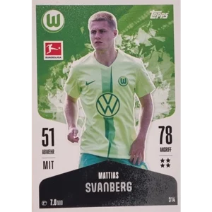 Topps Bundesliga Match Attax 2024/25 / Nr. 314 MATTIAS SVANBERG