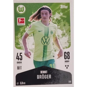 Topps Bundesliga Match Attax 2024/25 / Nr. 316 BENNIT BRÖGER