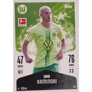 Topps Bundesliga Match Attax 2024/25 / Nr. 317 JAKUB KAMINSKI