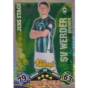 Topps Bundesliga Match Attax 2024/25 / Nr. 328 JENS STAGE / HERITAGE