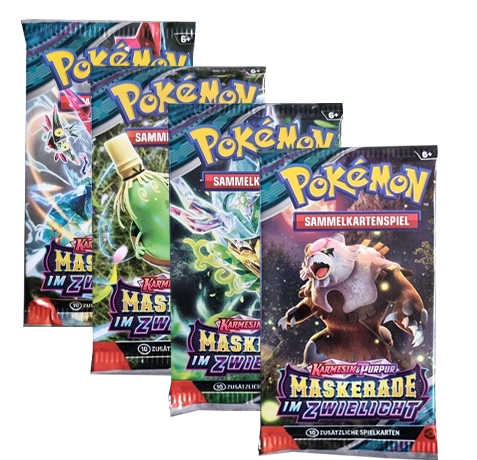 Pokemon Karmesin und Purpur Maskerade im Zwielicht - 4x Booster Pack