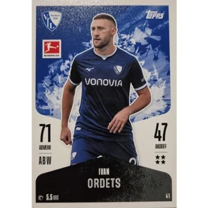 Topps Bundesliga Match Attax 2024/25 / Nr. 041 IVAN ORDETS