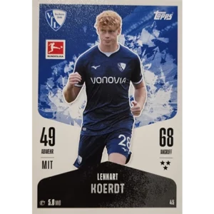 Topps Bundesliga Match Attax 2024/25 / Nr. 045 LENNART KOERDT
