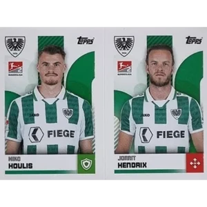Topps Bundesliga Sticker Saison 2024/2025 / Sticker Nummer 490-491 Koulis & Hendrix