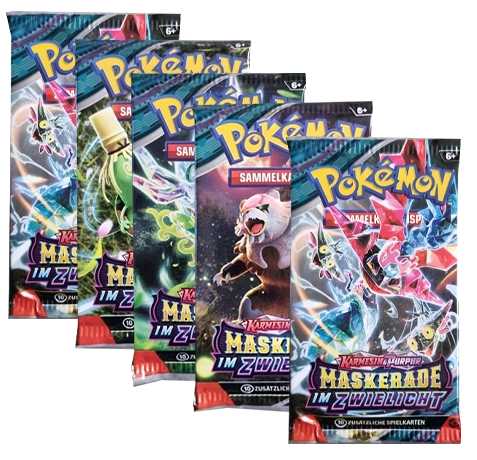 Pokemon Karmesin und Purpur Maskerade im Zwielicht - 5x Booster Pack