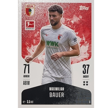 Topps Bundesliga Match Attax 2024/25 / Nr. 005 MAXIMILIAN BAUER