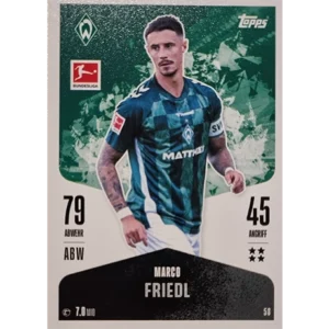 Topps Bundesliga Match Attax 2024/25 / Nr. 058 MARCO FRIEDL