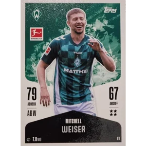 Topps Bundesliga Match Attax 2024/25 / Nr. 061 MITCHELL WEISER