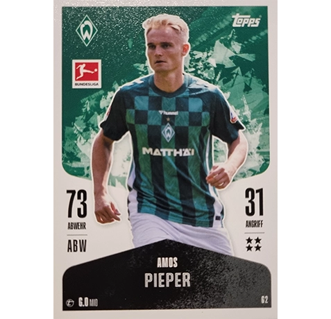 Topps Bundesliga Match Attax 2024/25 / Nr. 062 AMOS PIEPER