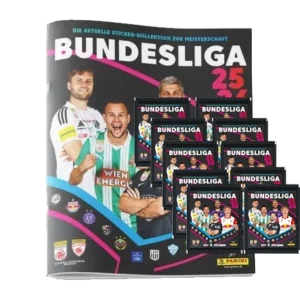Panini Admiral Österreich Bundesliga Sticker 2025/26 – Album + 10 Tüten