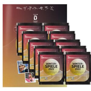 Panini Winterspiele 2022 Peking Sticker - 1x Sammelalbum + 10x Stickertüten