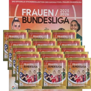 Panini Frauen Bundesliga 2025/26 Sticker Album + 15 Tüten