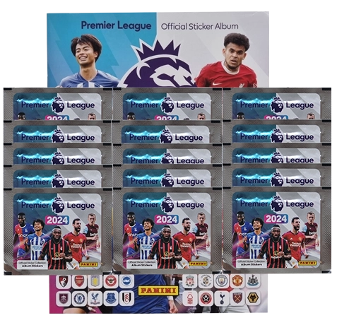 Panini Premier League Sticker 2023-24 -1x Sammelalbum + 15x Sammeltüten