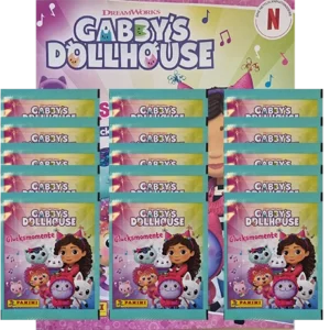 Panini Gabbys Dollhouse Glücksmomente Sticker Album + 15 Stickertüten