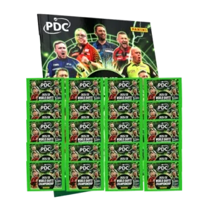 Panini PDC Darts 2026 Stickeralbum + 20 Tüten