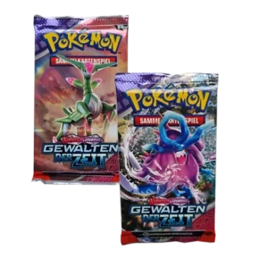 Pokemon Karmesin & Purpur Gewalten der Zeit - 3x Booster je 10x Sammelkarten (Deutsche Version)