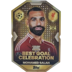 Topps Match Attax Champions League 2025/26 Chrome Award Winner CA6 Mohamed Salah – Best Goal Celebration