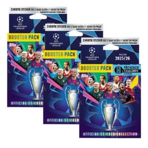 Topps Champions League Sticker 2025/26 – 3× Eco Blister Packs (159 Sticker)