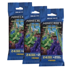 Panini Minecraft Serie 3 Trading Cards Create Explore Survive - 3x Fat Pack Booster