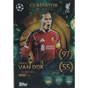 Topps Match Attax Champions League 2025/26 Gladiator Limited Edition GLE 4 VIRGIL VAN DIJK