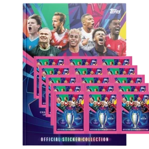 Topps Champions League Sticker 2025/26 Hardcover + 15 Tüten – 90 Sticker