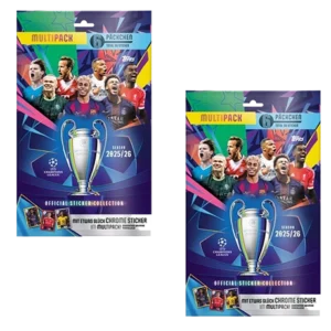 Topps Champions League Sticker 2025/26 – 2× Multipack (72 Sticker)