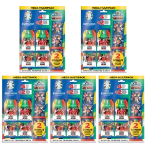 Topps UEFA EURO 2024 Match Attax Trading Cards – 5x Mega Multipack