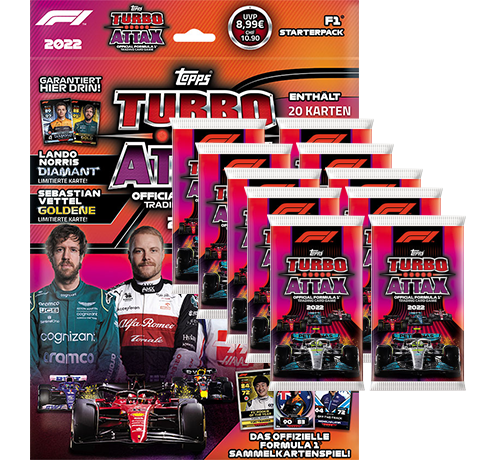 Topps Formula 1 Turbo Attax 2022 Trading Cards - 10x Booster – Bild 21