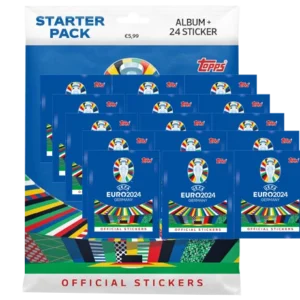 Topps UEFA EURO 2024 Sticker - 1x Starterpack + 15x Stickertüten