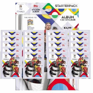 Topps UEFA Nations League 2022/23 Sticker - Starterpack + 20x Stickertüten