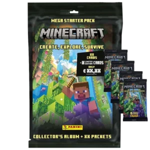Panini Minecraft Serie 3 Trading Cards Create Explore Survive - 1x Starterpack + 4x Booster