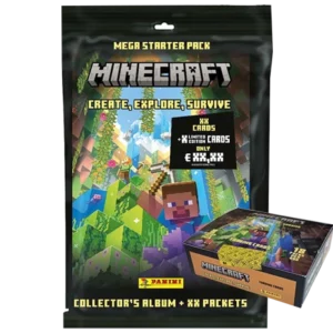 Panini Minecraft Serie 3 Trading Cards Create Explore Survive - 1x Starterpack + 1x Display je 18x Booster