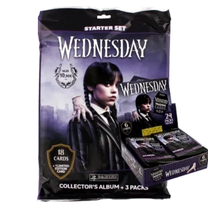 Panini Wednesday Trading Cards Starter Pack + Display Bundle