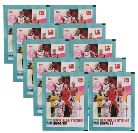 Topps Bundesliga Sticker Saison 2024/2025 / 1x Sammelalbum inkl 10x Stickertüten – Bild 2