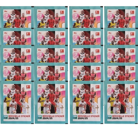Topps Bundesliga Sticker Saison 2024/2025 / 1x Sammelalbum inkl 20x Stickertüten – Bild 2