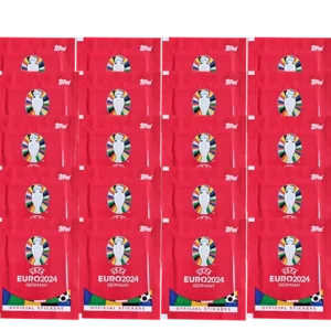 Topps UEFA EURO 2024 Sticker Kollektion (SWISS VERSION) Rote Sticker Variante – 20x Stickertüten