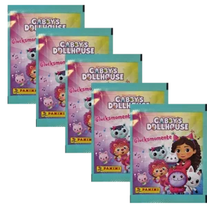 Panini Gabbys Dollhouse Glücksmomente Sticker 5 Stickertüten
