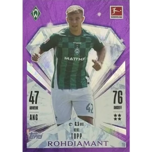 Topps Bundesliga Match Attax 2024/25 / Nr. 070 KEKE TOPP / ROHDIAMANT / LILA 01/10