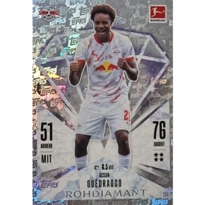 Topps Bundesliga Match Attax 2024/25 / Nr. 196 ASSAN OUDRAOGO / ROHDIAMANT / NORMAL ODER PARALLEL NICHT AUSWÄHLBAR