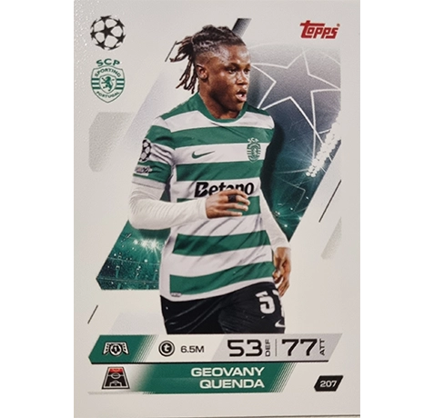 Topps Match Attax Champions League 2025/26 KARTE 207 GEOVANY QUENDA