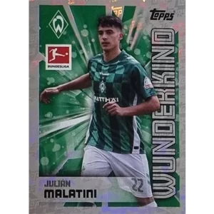Topps Bundesliga Sticker Saison 2024/2025 / Sticker Nummer 095 Julian Malatini / Wunderkind Glitzer